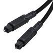 2m EMK Square Port to Square Port Optical Audio Cable (Black) - 1