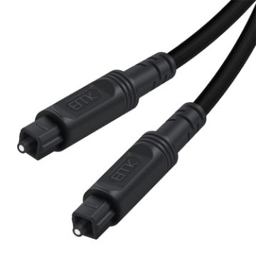 10m EMK OD4.0mm Square to Square Digital Audio Optical Cable (Black) - 1