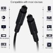 10m EMK OD4.0mm Square to Square Digital Audio Optical Cable (Black) - 3