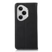 For Honor 400 Pro Global Black Cowhide Leather Phone Case 160.8mm - 3
