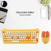 QW05 Mixed Color 2.4G Wireless Keyboard Mouse Set - Brown Portable - 5