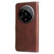 Xiaomi 14 Ultra Brown Calf Texture Zipper Leather Phone Case - 3