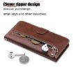 Xiaomi 14 Ultra Brown Calf Texture Zipper Leather Phone Case - 6