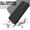 For Honor Magic5 Pro Black Liquid Silicone Dropproof Full Coverage Case - 4