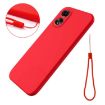 For Honor X5 Plus Red Liquid Silicone Dropproof Full Coverage Case - 6