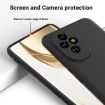 For Honor 200 Black Liquid Silicone Dropproof Full Coverage Phone Case - 4