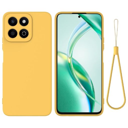 For Honor 200 Yellow Liquid Silicone Dropproof Phone Case Full Coverage - 1