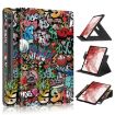 Samsung Galaxy Tab S9+ 360 Rotation Stand Leather Case (Graffiti) - 1