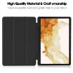 Samsung Galaxy Tab S9+ Black TPU Leather Case with Pen Slot, 3-Fold Cover - 3