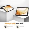 Samsung Galaxy Tab S9+ Black TPU Leather Case with Pen Slot, 3-Fold Cover - 6