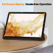 Samsung Galaxy Tab S9+ Black TPU Leather Case with Pen Slot, 3-Fold Cover - 7