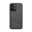 Realme 14 Magnetic Leather Back Phone Case - Dark Grey Skin Feel - 2