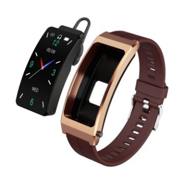 K13S Smart Calling Bracelet, 1.14" TFT, Sleep/Blood O2, Rose Gold Strap - 1