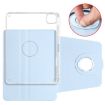 iPad Pro 13 2024 Clear Acrylic 360 Rotation Leather Case - Ice Blue - 2