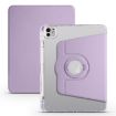 iPad Pro 13 2024 Clear Acrylic 360 Rotating Leather Case - Light Purple - 1