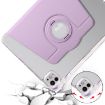 iPad Pro 13 2024 Clear Acrylic 360 Rotating Leather Case - Light Purple - 6