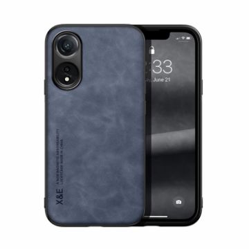 OPPO A78 4G Blue Magnetic Leather Back Case - Skin Feel - 1