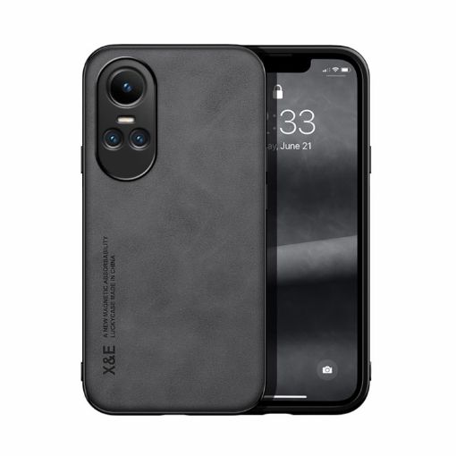 OPPO Reno10/Reno10 Pro Global Magnetic Leather Phone Case Dark Grey - 1