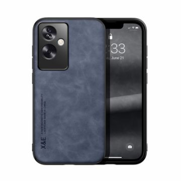 OPPO A2 Blue Magnetic Leather Back Phone Case - Skin Feel Cover - 1