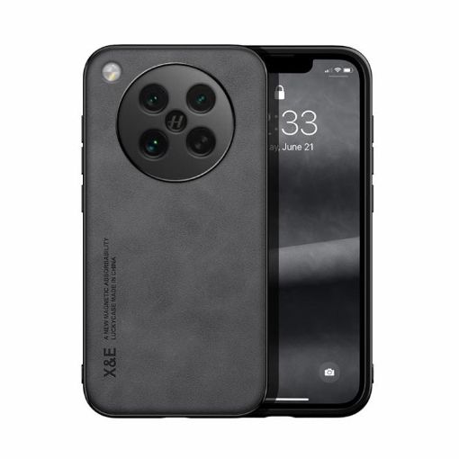 OPPO Find X8s Dark Grey Magnetic Leather Back Case - Skin Feel - 1