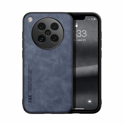 OPPO Find X8s Blue Magnetic Leather Skin Feel Phone Case - 1