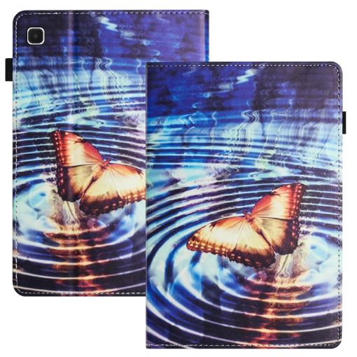 Samsung Galaxy Tab A7 Lite Butterfly Leather Tablet Case - Litchi Texture - 1