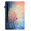 Samsung Galaxy Tab S7 Litchi Texture Leather Case - Oil Painting Tree - 3