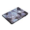 Samsung Galaxy Tab S7 Litchi Texture Marble Leather Tablet Case - 5