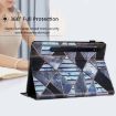 Samsung Galaxy Tab S7 Litchi Texture Marble Leather Tablet Case - 7
