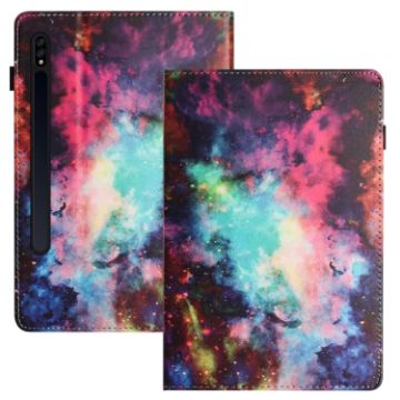 Samsung Galaxy Tab S7 Litchi Texture Leather Case - Starry Sky Design - 1