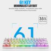 XUNFOX K30 Pro Mechanical Keyboard, 61-Keys, 2.4G+BT+Wired, Black - 3