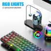XUNFOX K30 Pro Mechanical Keyboard, 61-Keys, 2.4G+BT+Wired, Black - 8