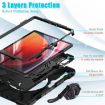 Samsung Galaxy Tab S9/S8/S7 Silicone Hybrid Case with Holder & Strap - 5
