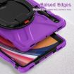Samsung Galaxy Tab S9/S8/S7 Purple Silicone Hybrid Case with Strap - 7