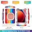 Samsung Galaxy Tab S9/S8/S7 Silicone Hybrid Case with Holder & Strap - 2