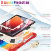 Samsung Galaxy Tab S9/S8/S7 Silicone Hybrid Case with Holder & Strap - 5