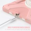 Galaxy Tab S10 FE/S9 FE/S9/S8/S7 Rugged Pink Tablet Case with Kickstand - 3