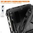 Samsung Galaxy Tab S9+/S8+ Rugged Case with Rotatable Kickstand Grip (Black) - 9