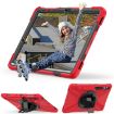 Samsung Galaxy Tab S9+/S8+ Rugged Case with Rotatable Kickstand - Red - 6