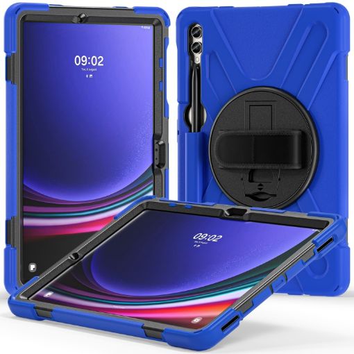 Samsung Galaxy Tab S9+/S8+ Rugged Case with Rotatable Kickstand - Blue - 1
