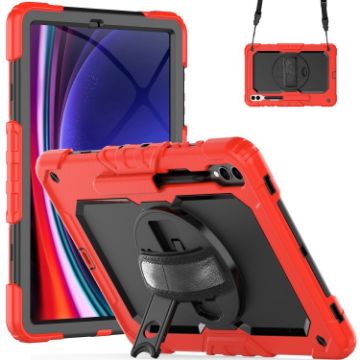 Samsung Galaxy Tab S10+/S9+/S9 FE+ Red+Black Silicone Hybrid Case - 1