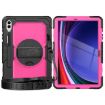 Samsung Galaxy Tab S10+/S9+/S9 FE+ Silicone Hybrid Case Black/Rose Red - 2