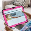 Samsung Galaxy Tab S10+/S9+/S9 FE+ Silicone Hybrid Case Black/Rose Red - 5