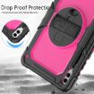 Samsung Galaxy Tab S10+/S9+/S9 FE+ Silicone Hybrid Case Black/Rose Red - 8