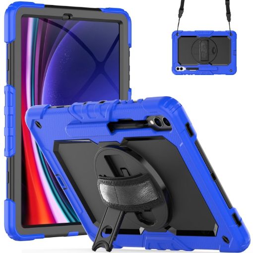 Samsung Galaxy Tab S10+/S9+/S9 FE+ Silicone Hybrid Case Dark Blue/Black - 1