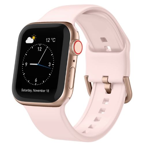Apple Watch Ultra 49mm Pink Sand Silicone Pin Buckle Band - 1