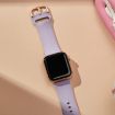 Apple Watch Series 8 41mm Silicone Band, Pin Buckle - Baby Purple - 4