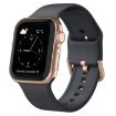 Apple Watch SE 2022 44mm Dark Grey Silicone Band Pin Buckle - 1