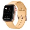 Apple Watch Series 7 41mm Light Orange Silicone Band Pin Buckle - 1