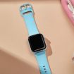 Apple Watch Series 7 45mm Light Blue Silicone Pin Buckle Band - 4